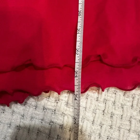 free people fuscia pink rose ruffle mesh tank top - Picture 8 of 8